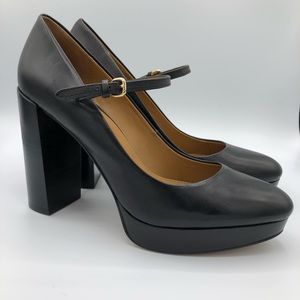 New Coach Goldie Black Mary Jane Heels